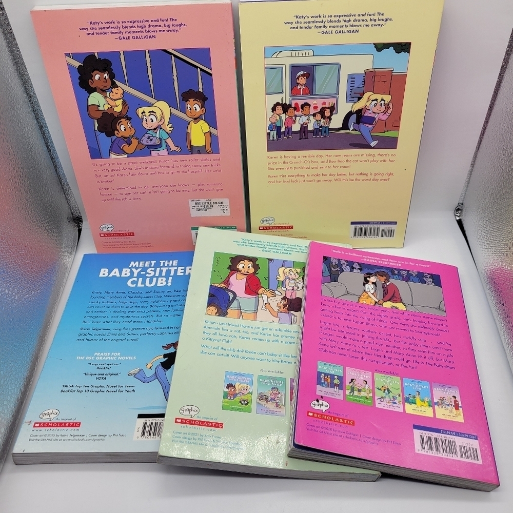 Lot of 5 Paperback Books THE BABY SITTER CLUB Full Color 4 / 2 / 3 / 8/ 1 - Picture 2 of 11